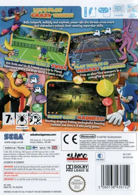 Sega Superstars Tennis box cover back